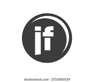 JF sport emblem or team logotype. Ball logo with a combination of Initial letter J and F for balls shop, sports company, training, club badge. Vector illustration.