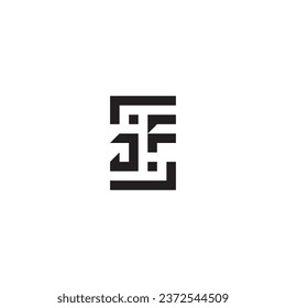 Logotipo retro de concepto cuadrado de JF en diseño profesional de alta calidad que se imprimirá bien en cualquier medio impreso