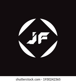 JF Unique abstract geometric vector logo design
