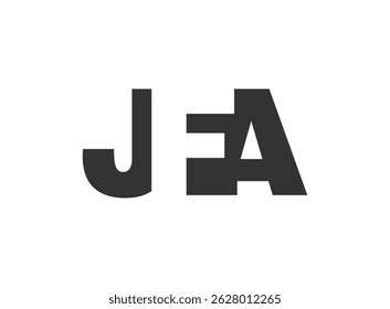JFA logo design. Initial letter J F A bold font style for tech startups, consulting, corporate branding. Creative company name, headlines typography identity, trendy logotype. Vector illustration.