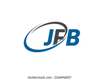 JFB letter creative modern elegant swoosh logo design