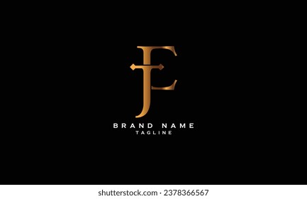 JFE, JEF, FJE, FEJ, EFJ, EJF, JE, EJ, Abstract initial monogram letter alphabet logo design