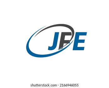JFE letter creative modern elegant swoosh logo design