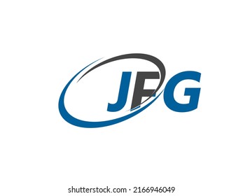 JFG letter creative modern elegant swoosh logo design