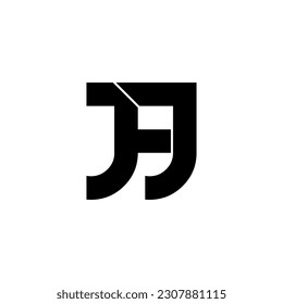 jfj lettering initial monogram logo design