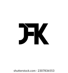 jfk lettering initial monogram logo design