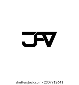 diseño del logotipo de la letra monograma de la tipografía de jfv