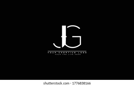 JG  abstract vector logo monogram template