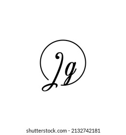 JG circle feminine concept initial logo best for beauty and fashion