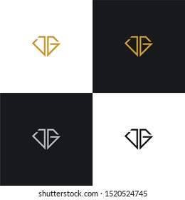 JG forms a diamond, logo design inspiration