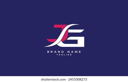 JG, GJ, Abstract initial monogram letter alphabet logo design