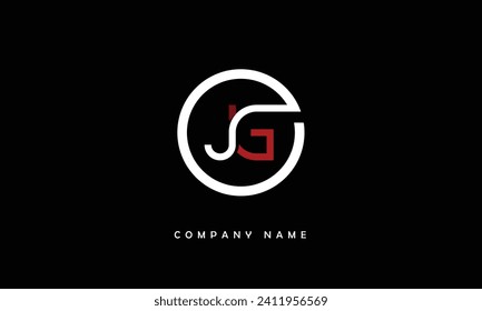 JG, GJ Abstract Letters Logo Monogram