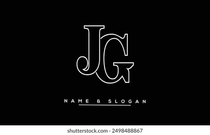 JG, GJ Abstract Letters Logo Monogram