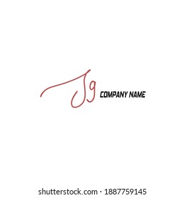 logo manuscrito de jg para identidad