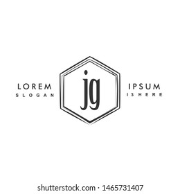 JG Initial beauty monogram logo vector