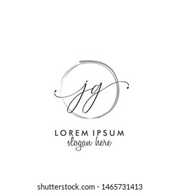 JG Initial beauty monogram logo vector
