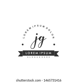 JG Initial beauty monogram logo vector