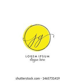 JG Initial beauty monogram logo vector