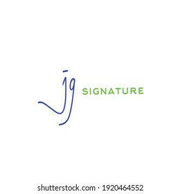 jg-Logo für erste Handschrift für Identität