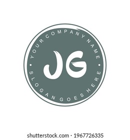 JG Initial Logo Branding Brush Hochzeitsgeschäft