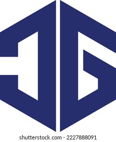 JG INITIAL LOGO DESIGN VECTOR