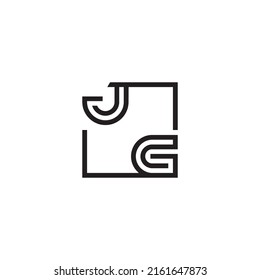 JG initial logo letters in high quality professional design that will print well across any print media