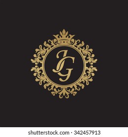 JG initial luxury ornament monogram logo