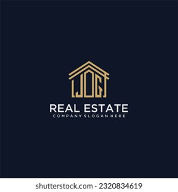 JG initial monogram logo for real estate design