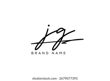 JG letter elegant cursive beauty handwriting logo.
