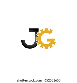JG letter Gear logo 