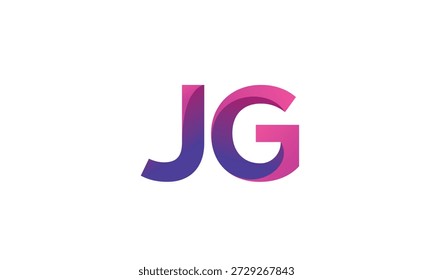 JG Letter Gradient Monogram Logo for Modern Business Branding