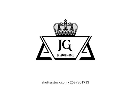 JG letter logo creative design. JG unique design. JG letter logo design on black background