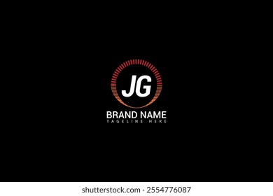 JG letter logo design on black background. JG creative initials letter logo concept. JG unique design