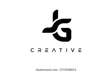 JG Letter Monogram Logo for Modern Creative Brand Identity