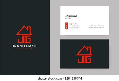 JG Letter Real Estate Logo Design - Real estate logo.