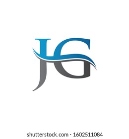 JG letter Type Logo Design vector Template. Letter JG logo Design