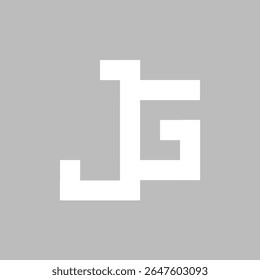 LETRA JG VETORIAL LOGOTIPO QUADRADO EXCLUSIVO