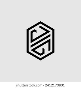 JG line geometric monogram with high quality professional design that will print well