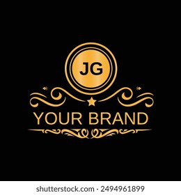 JG Logo Letter Design For Business Template Vector