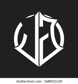 Monograma del logotipo JG con emblema y plantilla de diseño redondeado en círculo