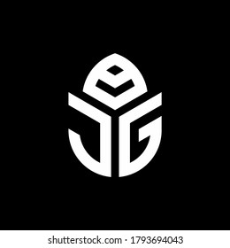 JG monogram logo with a cypress shape luxury style design template