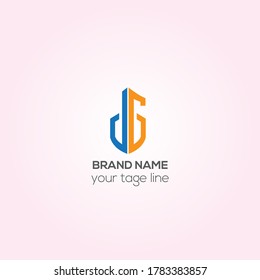 JG vector logo design, DG Creative logo design