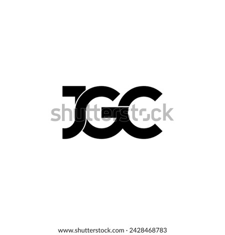 jgc lettering initial monogram logo design