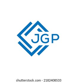 Diseño del logo de la carta JGP sobre fondo blanco. El concepto del logotipo de la letra de círculo creativa de JGP. Diseño de letras JGP.
