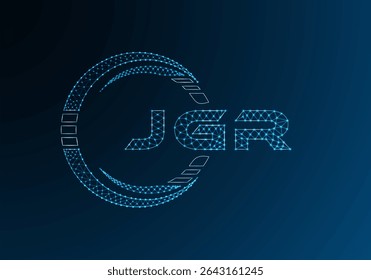 JGR low poly letter logo vector design. JGR lower poly logo design. Low poly logo.