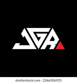 Diseño del logotipo de la letra triangular JGR con forma triangular. Monograma de diseño del logotipo del triángulo JGR. Plantilla de logotipo vectorial de triángulo JGR con color rojo. Logotipo triangular JGR Diseño sencillo, elegante y lujoso.