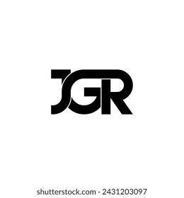 jgr typography letter monogram logo design