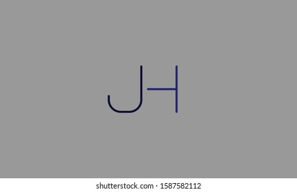 JH abstract vector logo monogram template