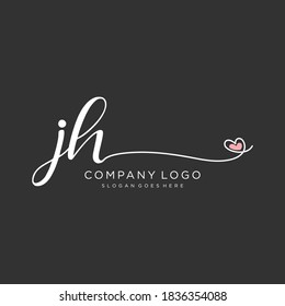 JH Beauty Vektor Logo, handschriftlich Logo der ersten Unterschrift, Hochzeit, Mode, Schmuck, Boutique, Blumen und botanisch mit kreativen Vorlage für jedes Unternehmen oder Unternehmen.