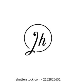 JH circle feminine concept initial logo best for beauty and fashion